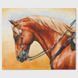 Westerne sorrel Quarter Horse Cadeaupapier