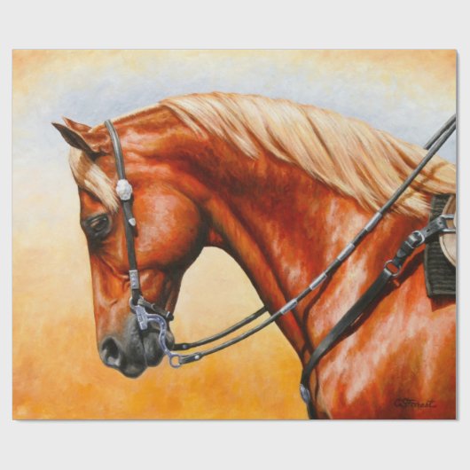 Westerne sorrel Quarter Horse Cadeaupapier (Vlak)