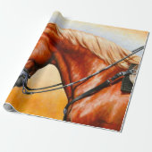 Westerne sorrel Quarter Horse Cadeaupapier (Uitgerold)