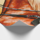 Westerne sorrel Quarter Horse Cadeaupapier (Hoek)