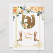 Westerne Spaans-goudboeken Quinceañera Invit Kaart (Achterkant)