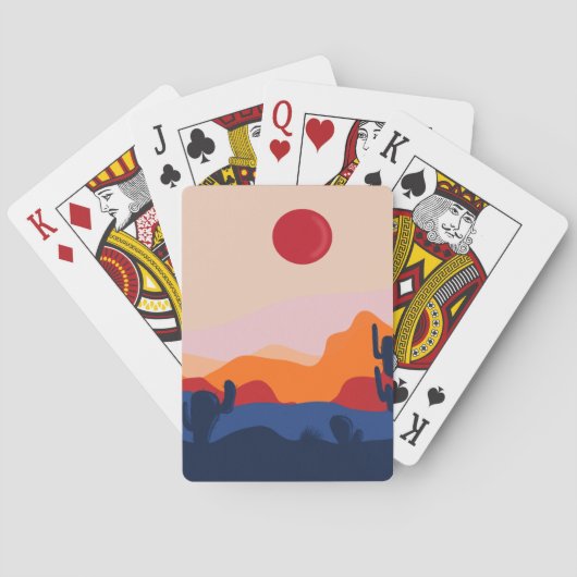 Westerne speelkaarten voor cactus (Achterkant)