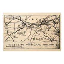 Westerne spoorweg 1920 - kaart