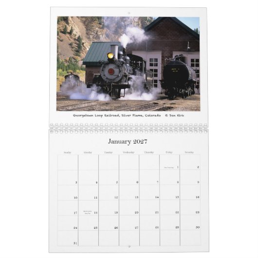 Westerne spoorweg kalender (Jan 2027)