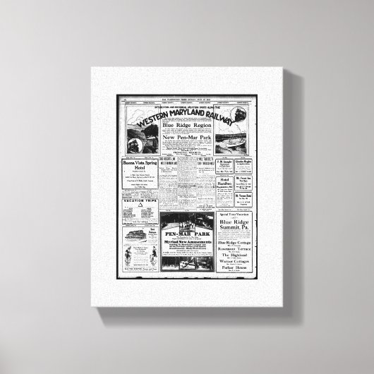Westerne spoorwegtoerismedienst Maryland Canvas Afdruk (Voorkant)