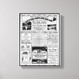 Westerne spoorwegtoerismedienst Maryland Canvas Afdruk