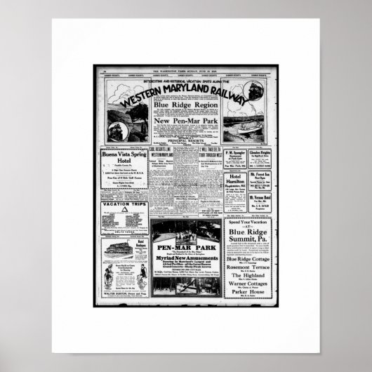 Westerne spoorwegtoerismedienst Maryland Poster (Voorkant)