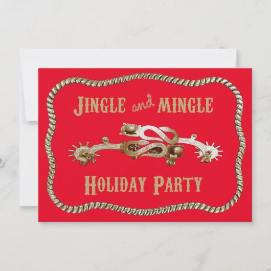 Westerne Spurs Jingle de hele weg Kerstmis Kaart (Voorkant)