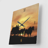 Westerne staatscoach vierkante klok (Hoek)