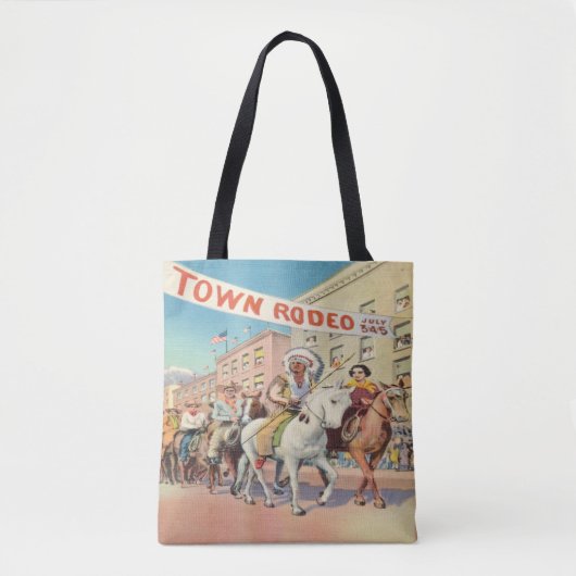 Westerne stad Rodeo Parade Tote Bag (Voorkant)