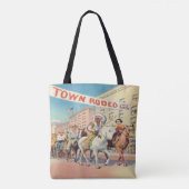  Westerne stad Rodeo Parade Tote Bag (Achterkant)