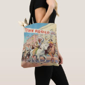  Westerne stad Rodeo Parade Tote Bag (Dichtbij)