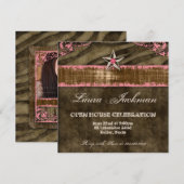 Westerne Star Photo Card Coral Afstudeerder Zebra  Kaart (Voorkant / Achterkant)