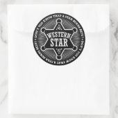 Westerne Star V2-Sticker Ronde Sticker (Tas)