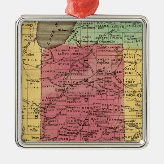 Westerne Staten 2 Metalen Ornament (Voorkant)