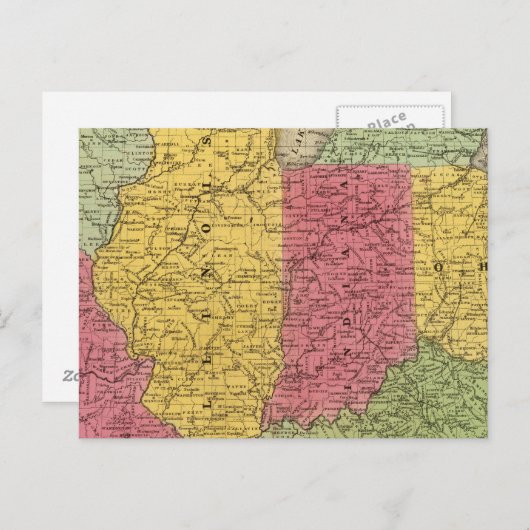 Westerne Staten, de V.S. Briefkaart (Voorkant / Achterkant)