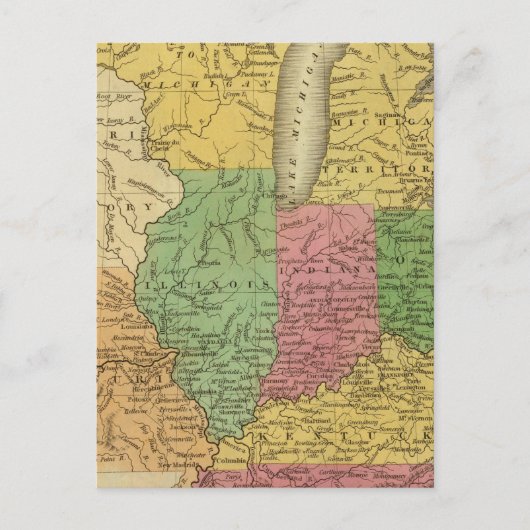 Westerne staten , gebieden briefkaart (Voorkant)