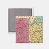 Westerne Staten met inzetkaart van Upper Michigan Magneet (Voorkant / Achterkant)