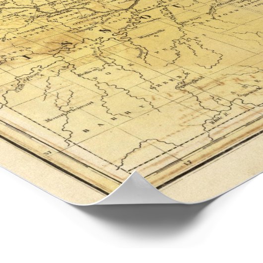 Westerne Staten met inzetkaart van Upper Michigan Poster (Hoek)