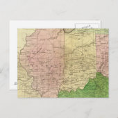 Westerne Staten Olney Map Briefkaart (Voorkant / Achterkant)