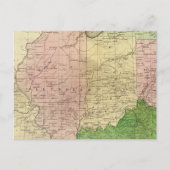 Westerne Staten Olney Map Briefkaart (Voorkant)
