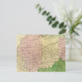 Westerne Staten Olney Map Briefkaart (Staand voorkant)