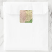 Westerne Staten Olney Map Vierkante Sticker (Tas)
