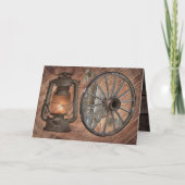 Westerne steenkoololielamp en wielaansporing (Voorkant)