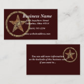 Westerne sterren/badge-Visitekaartjes in racks Visitekaartje (Voorkant / Achterkant)