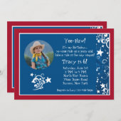 Westerne sterren foto uitnodiging (Voorkant / Achterkant)