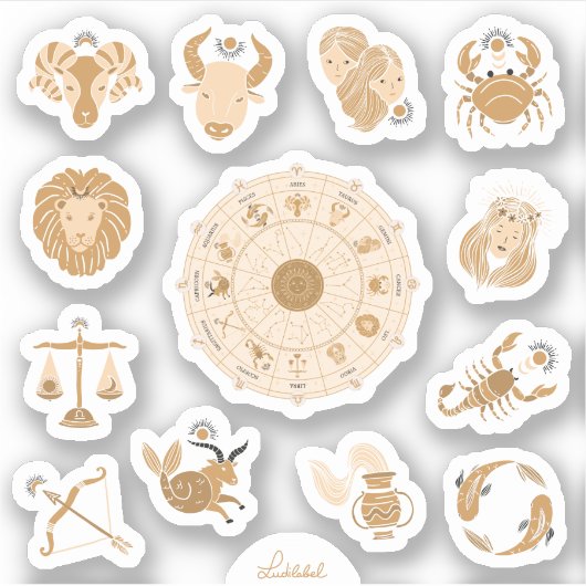 Westerne sterrenbeelden sticker (Voorkant)