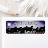 WESTERNE STERRENNACHT/PAARDEN - RETOURLABELS ETIKET (Insitu)