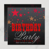 Westerne sterrenpartij uitnodiging (Voorkant / Achterkant)