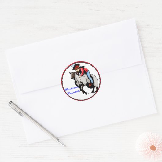 Westerne Sticker Mutton Buster (Envelop)