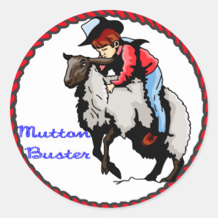 Westerne Sticker Mutton Buster