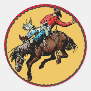 Westerne Sticker Rodeo Bronc Rider