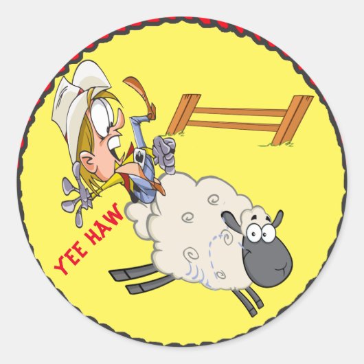 Westerne Stickers Rodeo Kind Mutton Busting (Voorkant)