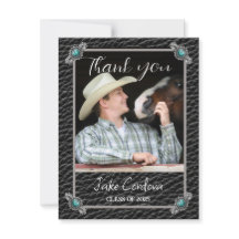 Westerne Stijl Afstuderen Foto Dank u kaart