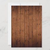 Westerne Stijl Baby Onthullen Douche Uitnodigen Kaart (Achterkant)