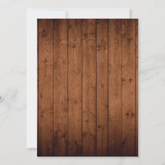 Westerne Stijl Baby Onthullen Douche Uitnodigen Kaart (Achterkant)