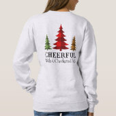 Westerne stijl Buffalo controleert kerstbomen Trui (Achterkant)