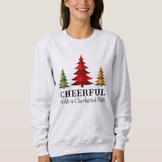 Westerne stijl Buffalo controleert kerstbomen Trui (Voorkant)