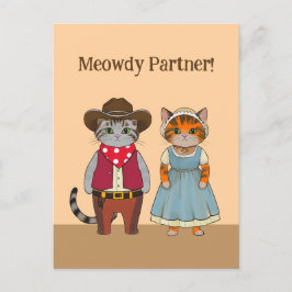 Westerne stijl Katten Valentijn Wild West Briefkaart