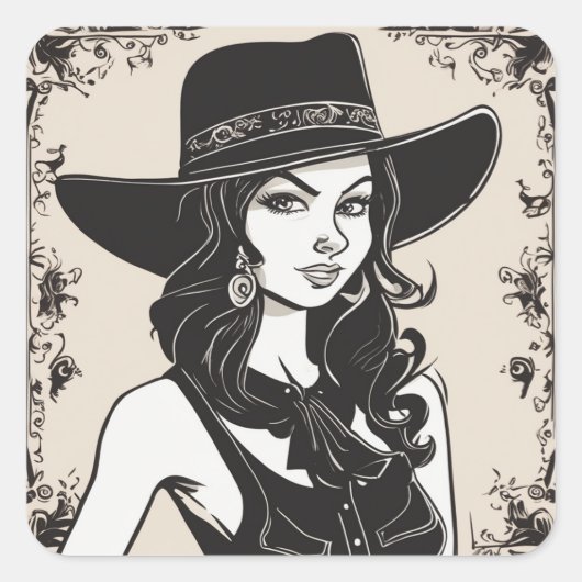 Westerne stijl LBD Sticker (Voorkant)