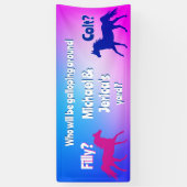 Westerne stijl met laag of laag spandoek (Verticaal)