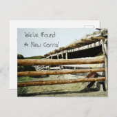 Westerne stijl Nieuw adres Aankondigingskaart (Voorkant / Achterkant)