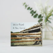 Westerne stijl Nieuw adres Aankondigingskaart (Staand voorkant)