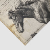 Westerne Stijl Paard en Meisje Gebrandschilderde D Tissuepapier (Detail)