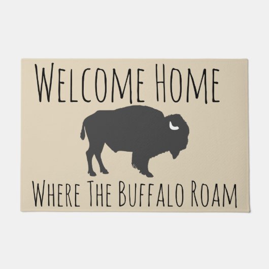 Westerne stijl Rustic Welcome Home Buffalo Deurmat (Voorkant)