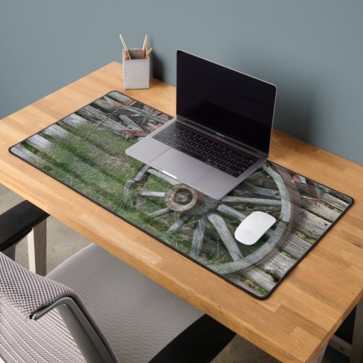 Westerne Stijl Rustieke Wagon Wheel Desk Mat (Kantoor 2)